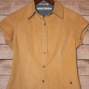 Tommy Hilfiger Tan Suede Top